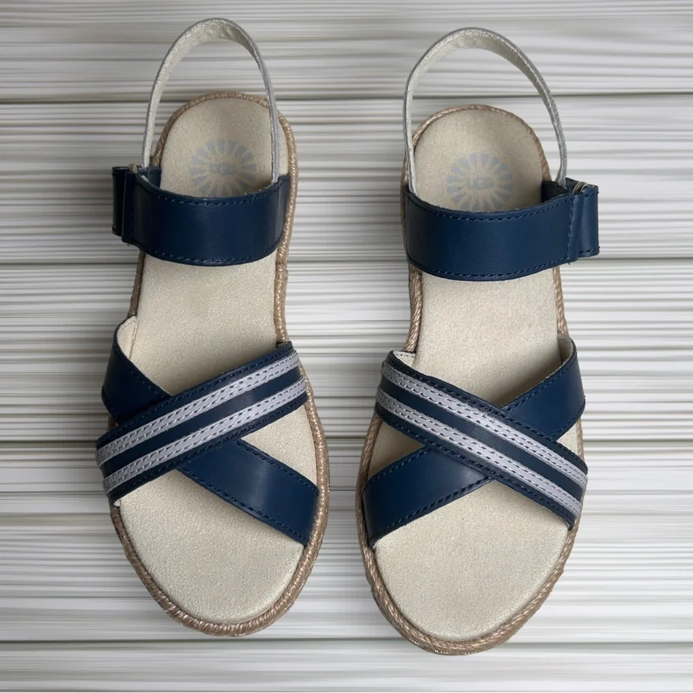 UGG Sandals Anamarie Leather Jute Wrap Girl’s Size 12